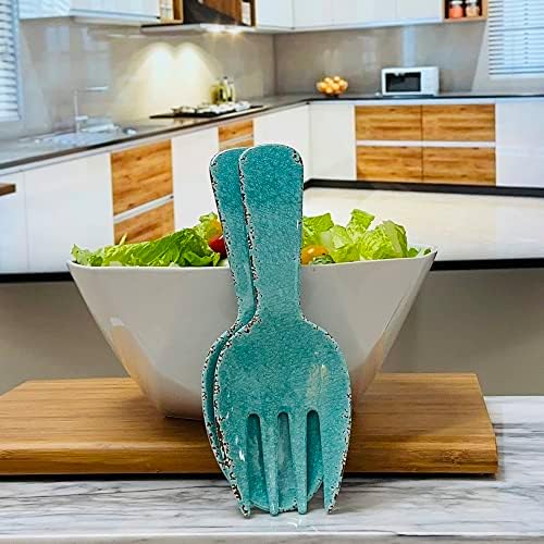 UPware Crackle Melamine Salad Servers, Serving Utensil Set, Includes