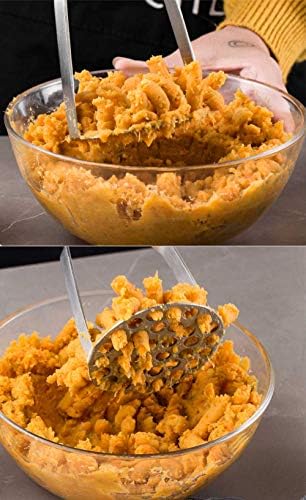 Potato Masher, Heavy Duty Potato Smasher with Durable Sturdy Grips