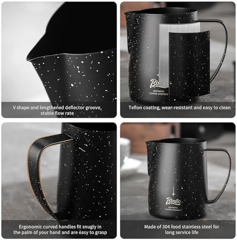 Bincoo Star Milk Frothing Pitcher 21oz/600ml,Espresso Steaming