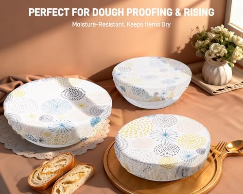 Reusable Organic Cotton Bowl Covers for Bread Proofing