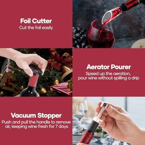 Electric Wine Opener,Rechargeable Automatic Wine Opener Corkscrew