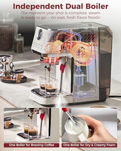 Tuni E2 Gen3 Espresso Machine with G3 64mm Grinder, Ivory