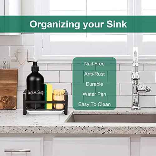 TEZZ Sponge Holder for Kitchen Sink- Stainless Steel Kitchen Sink
