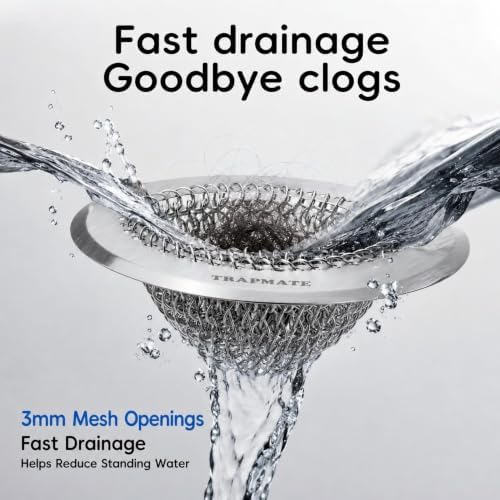 Shower Drain Cover Bathtub Stopper, 4.4" Hair Catcher for Bath, Tub &