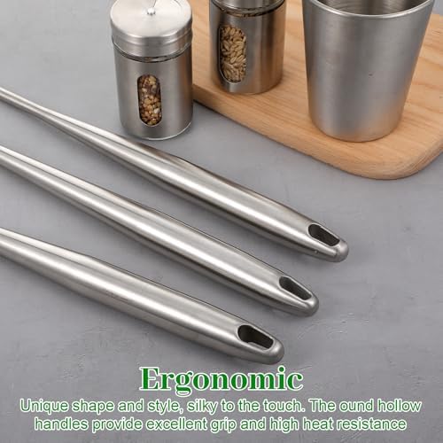 17” Wok Spatula and Ladle, Skimmer Spoon,Stainless Steel Wok Tools