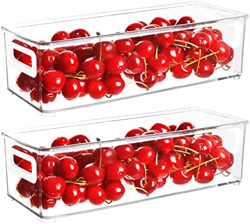 Youngever 4 Pack Stackable Plastic Storage Organizer Container Bins