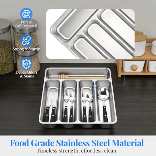 IKOCO Stainless Steel Silverware Organizer