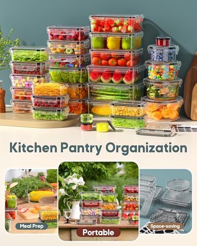 60 PCS Food Storage Containers with Lids