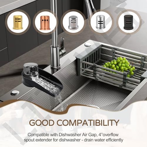 Black Dishwasher Air Gap Cover Water Ramp Silicone Splash Guard