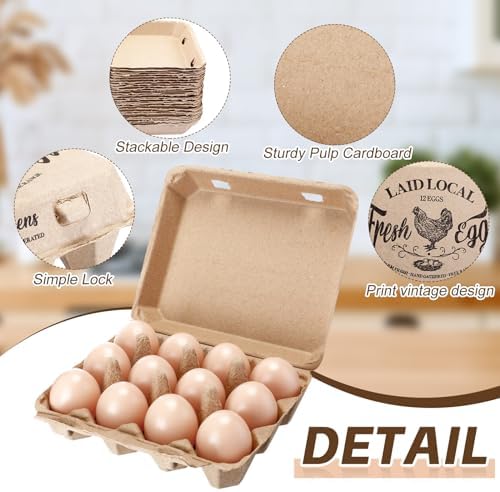 Zhanmai 50-Piece Paper Pulp Egg Cartons