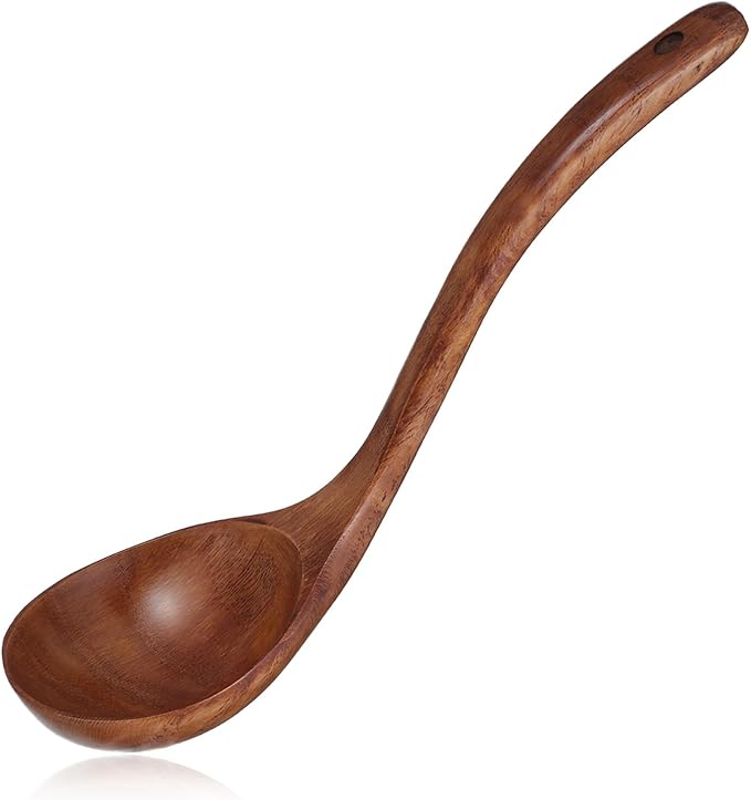 Wooden Soup Ladle, 10.2 Inch Long Handle Soup Ladle Wooden Soups Spoon Kitchen by Unknown