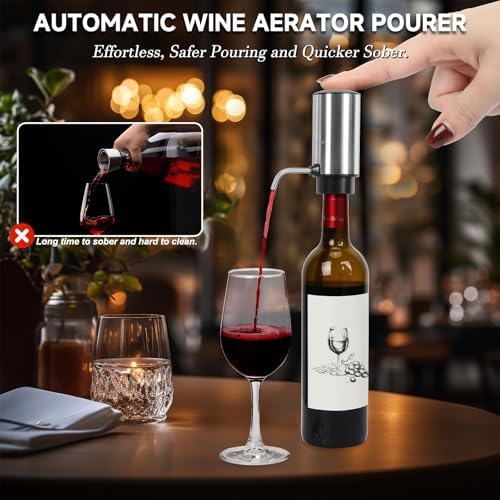 Moocoo Electric Wine Opener Gift Set, Automatic Electric Wine Bottle