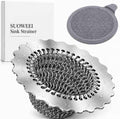 Kitchen Sink Drain Strainer and Stopper Combo, 304 Stainless Steel