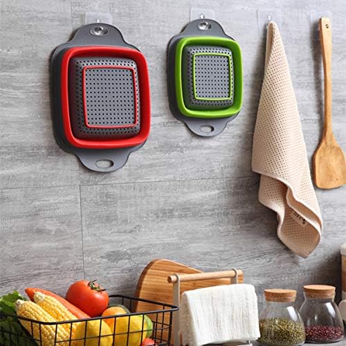 Collapsible Colander Set with Handle Over Sink Set of 2, BPA Free