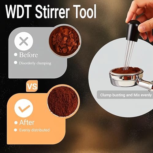 51mm Espresso Accessories Kit, 7PCS Espresso Tamper Set with WDT Tool