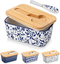 vancasso SELENE Butter Dish with Lid, 6.5" Large Butter Dish for