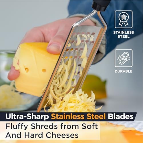 Deiss PRO Coarse Grater & Hand Held Cheese Grater - Sharp Stainless