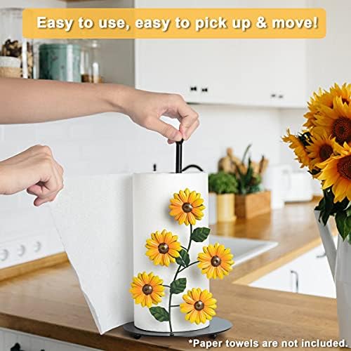 Yellow Sunflower Paper Towel Holder