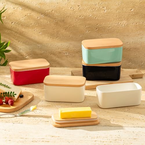Sweese Small Butter Dish with Lid for Countertop, Airtight Butter