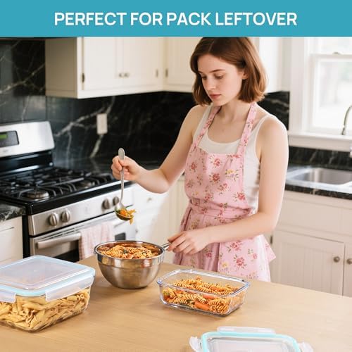 Vtopmart Large Glass Food Storage Containers, 122oz+50oz, 2 Pack