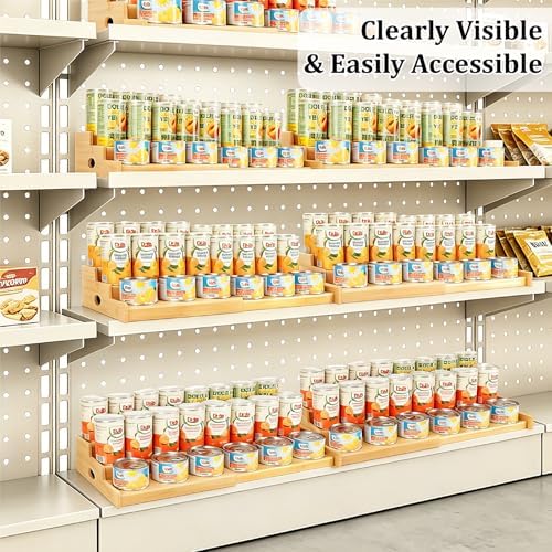 Can Rack Organizer for Pantry, 3-Tier Expandable Can Storage