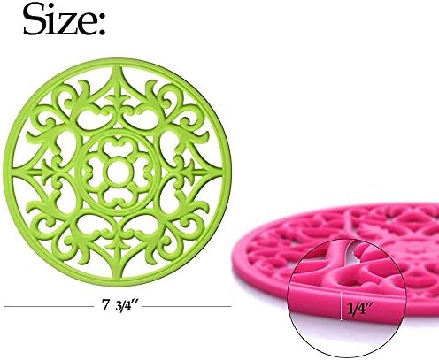 ME.FAN Trivets for Dishes/Pots/Pans, 3 Pcs Silicone Mats