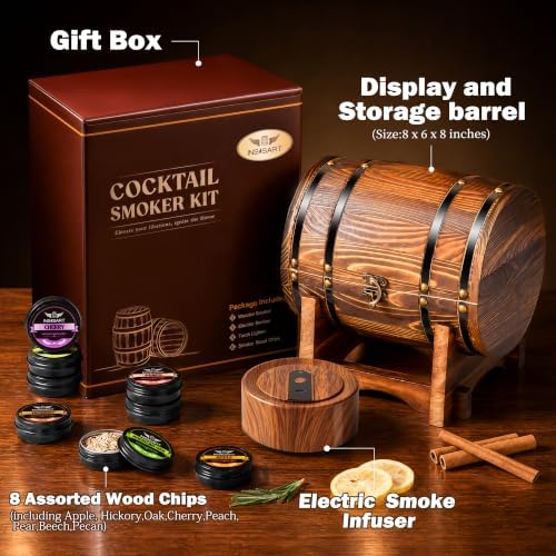 INSISART Electric Whiskey Smoker Kit, Old Fashioned Smoker Kit with