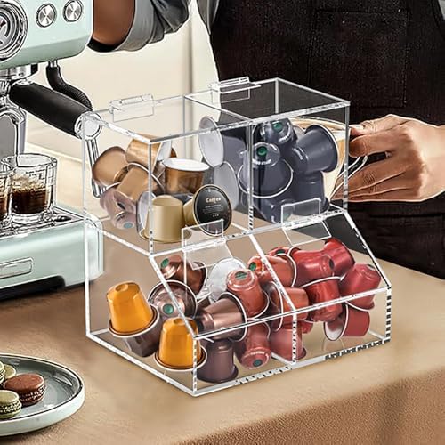 8611 Clear Countertop Storage for Coffee Capsules, Acrylic Holder