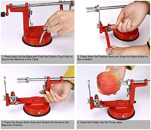 Kitchen Apples Peeler Corer Slicer, 3 in 1 Hand Held Kitchen Peeling