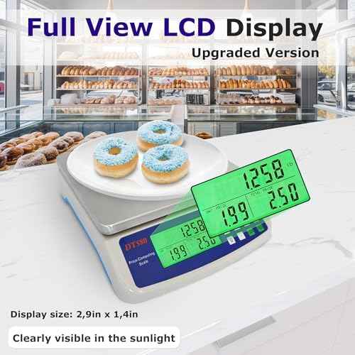 Large Digital Kitchen Scale 40kg/88lb Stainless Steel Price Computing