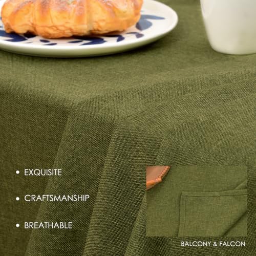 BALCONY & FALCON Rectangle Table Cloth Waterproof Olive 57"x85"