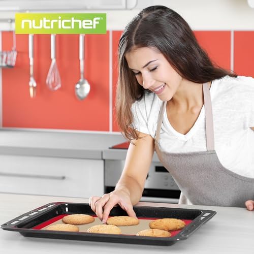 Nutrichef Silicone Baking Mats - 2 Non-stick Food-Grade Silicone Mats