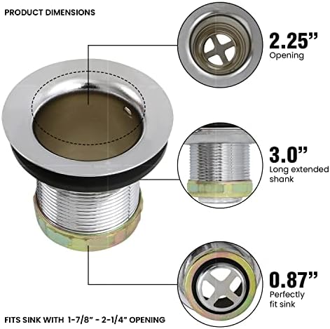 Everflow Bar Style Deep Sink Strainer