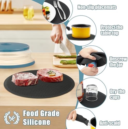 Large Microwave Splatter Cover & Silicone Mat, 12 Inches