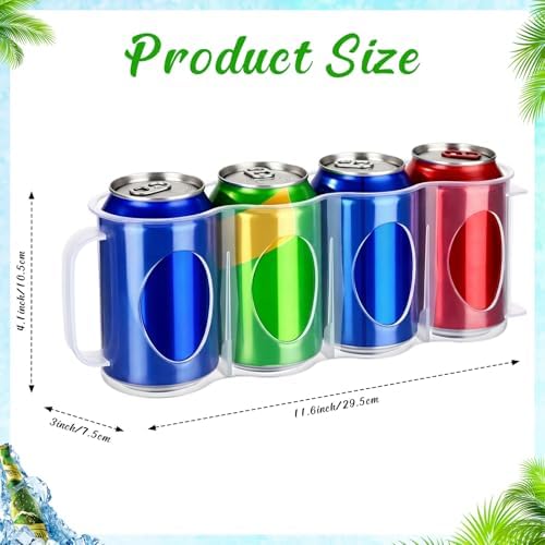 Novabright 6-Piece Portable Soda Can Organizer, Clear