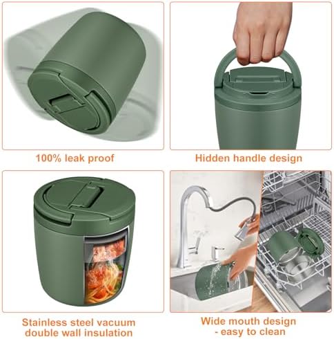 wiwens 40oz Insulated Lunch Containers for Adults Soup Thermo for Hot