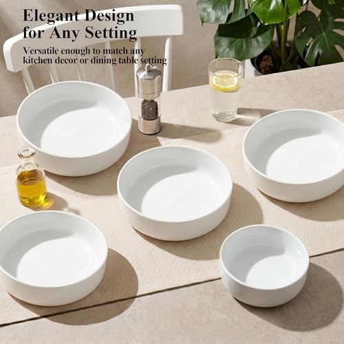 fMBB Pasta Bowls 26 oz, Salad Bowls Set for Serving Soup, Pasta