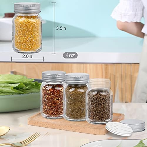 30 Pack 4oz Glass Mason Spice Jars Bottles