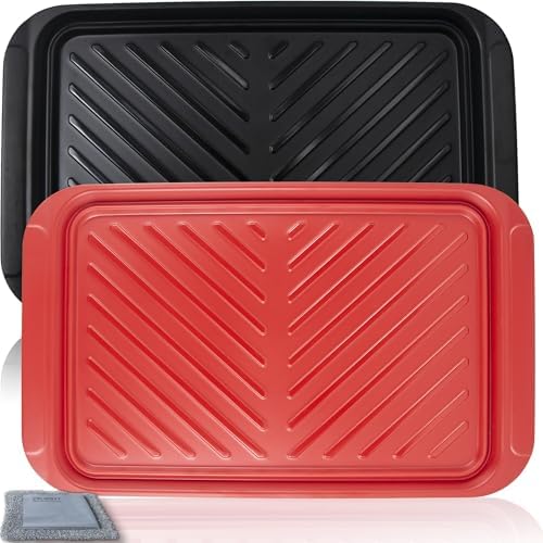 Czlizdyt Grilling Prep and Serving Tray, Dishwasher-Safe, 2-pcs Set