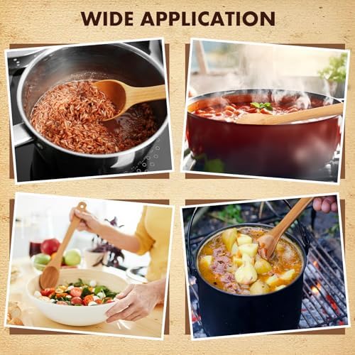Baderke 1 Pcs 18 Inch Extra Long Wooden Spoon Large Non-stick, Acacia