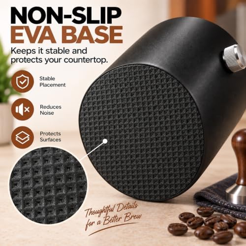 Salomayes Espresso Knock Box, Steel Coffee Grounds Bin with Silicone