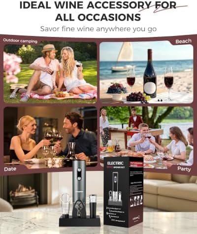 Rechargeable Electric Wine Opener, Automatic Wine Bottle Opener Set