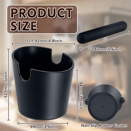 18oz Milk Frother Pitcher & Knock Box with Latte Pen