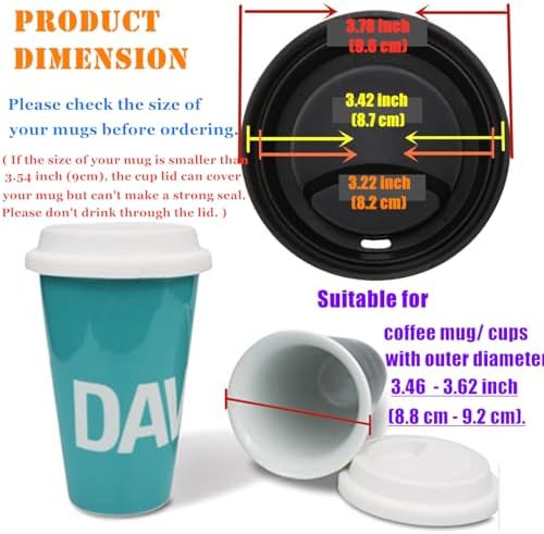 Aspire 6 PCS Silicone Drinking Lids, Black