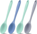 Shappy 4 Pieces Silicone Cooking Spoons 10.6 Inch Heat Resistant Kitchen Spoons by Shappy