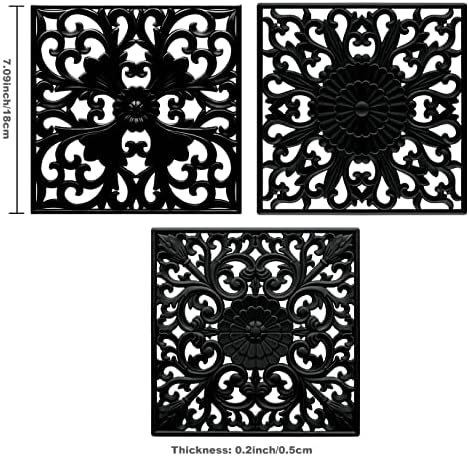 Silicone Trivets Mats for Hot Pots and Pans, Square Non Slip Mat for