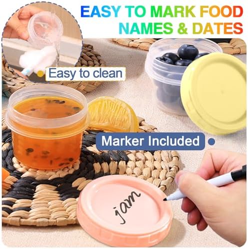 Yomarket 12pcs 2 oz Salad Dressing Container To Go Small Sauce