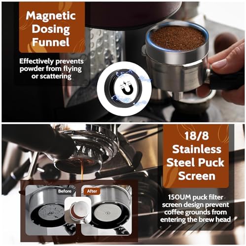 ENLOY 7 PCS Espresso Accessories, WDT Tool Espresso Machine Tamper