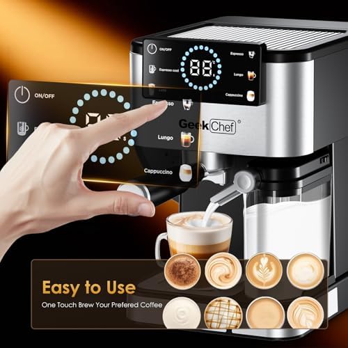 Geek Chef 20 Bar Espresso Machine with Milk Frother