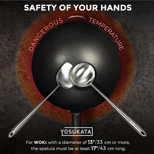 YOSUKATA 17’’ Wok Spatula and Ladle Set of 2